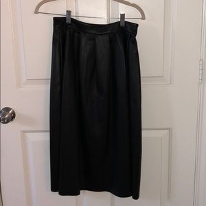 Faux leather skirt